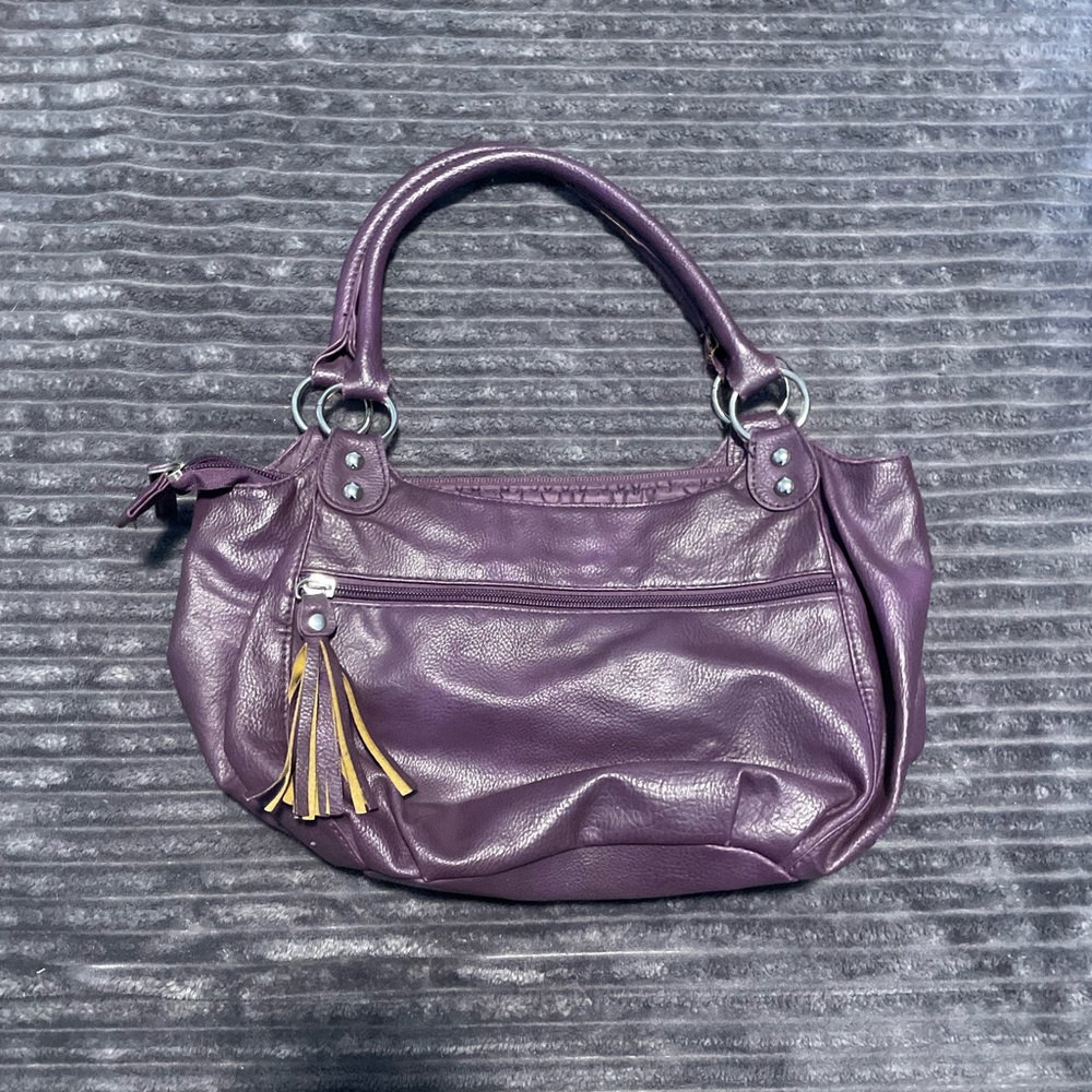 Y2k purple fringe purse